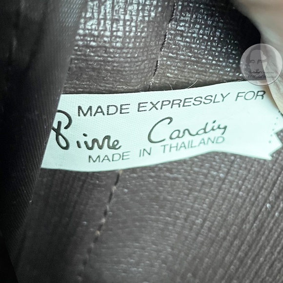 Vintage Pierre Cardin Carry On Bag Luggage Tan Tweed + Luggage Tag, Lock & Keys - Picture 8 of 8